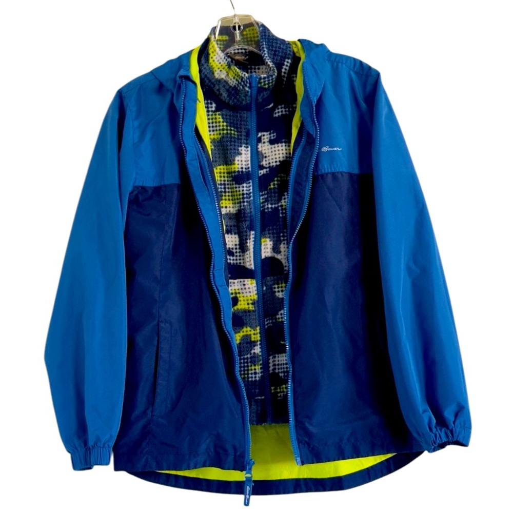 Eddie Bauer Boys' Jacket - Lone Peak Waterproof/ Size L(14-16) Color Blue